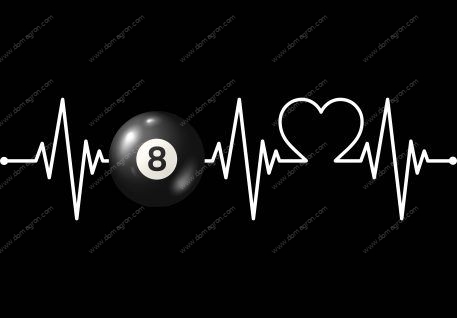 Billiards Heartbeat Metal Photo F-742