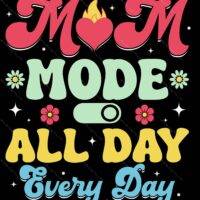 Mom Mode All Day Metal Photo F-731