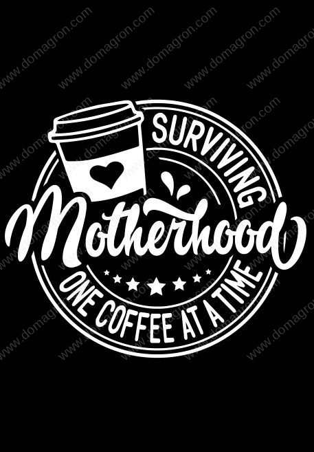 Surviving Motherhood One Coffee At A Time Metal Photo F-745