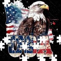 US Eagle Patriotic Jigsaw Puzzle U-735