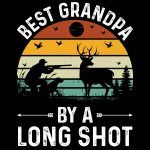 Best Grandpa By A Long Shot Hunting Direct to Film (DTF) Heat Transfer F-760