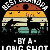 Best Grandpa By A Long Shot Hunting Metal Photo F-760