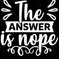 The Answer Is Nope Metal Photo S-755