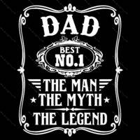 Best Number 1 Dad Father's Day Direct to Film (DTF) Heat Transfer F-783