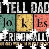 I Tell Dad Jokes Periodic Element Table Jigsaw Puzzle F-779