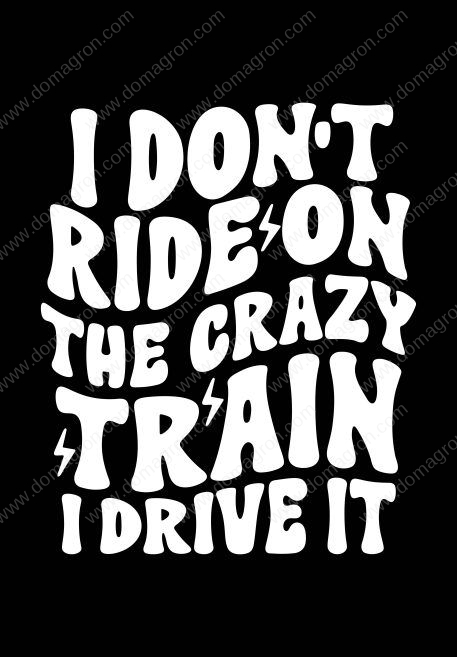 I Don't  Ride The Crazy Train I Drive It Metal Photo S-785