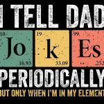 I Tell Dad Jokes Periodic Element Table Metal Photo F-779