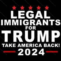 Legal Immigrants For Trump Metal Photo T-777