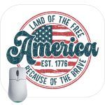 Land Of The Free Because Of the Brave Retro Mouse Pad U-782