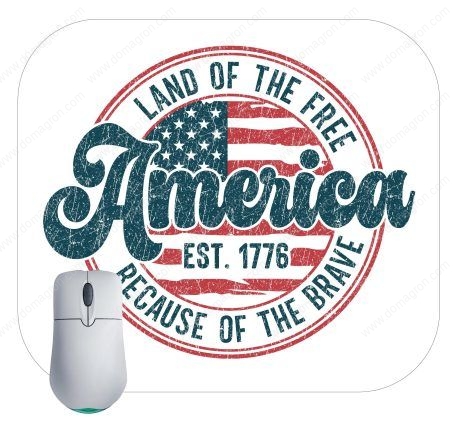 Land Of The Free Because Of the Brave Retro Mouse Pad U-782