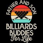 Father and Son Billiards Buddies Direct to Film (DTF) Heat Transfer S-717