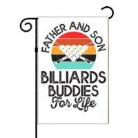 Father and Son Billiards Buddies Garden Flag S-717