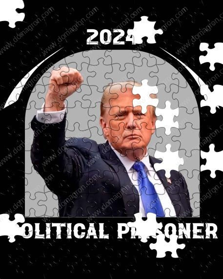 Trump Political Prisoner Resist 2024 Puzzle T-786