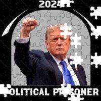 Trump Political Prisoner Resist 2024 Jigsaw Puzzle T-786