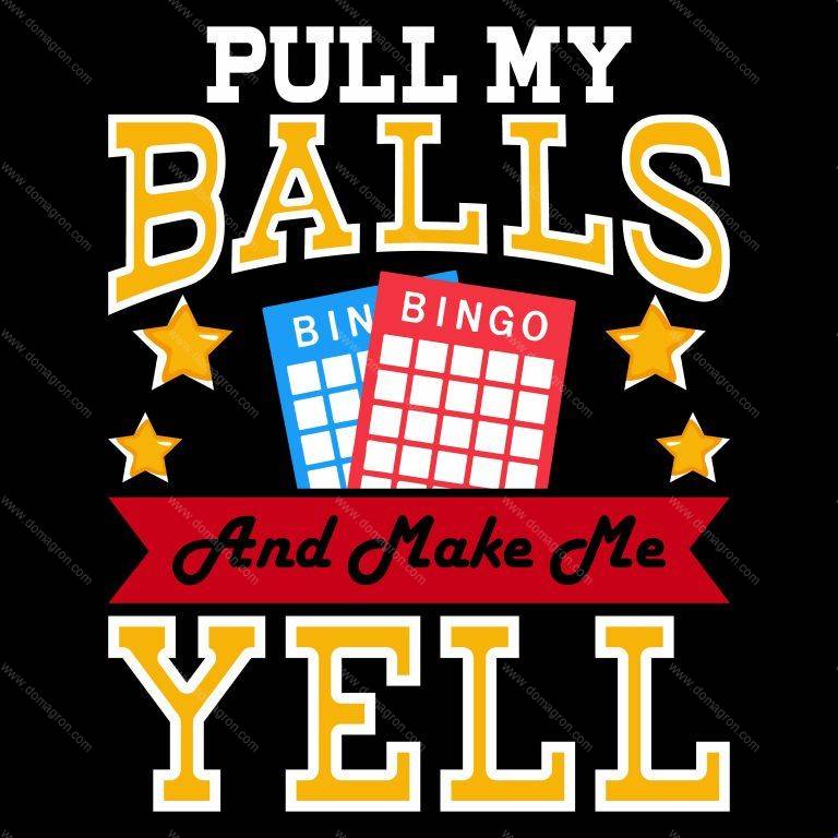 Pull My Balls Funny Bingo Direct to Film (DTF) Heat Transfer S-789