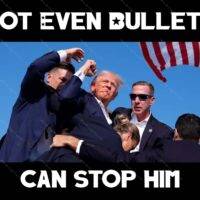 Trump Not Even Bullets Can Stop Him Failed Assassination Attempt Metal Photo T-791
