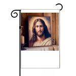 Jesus Photo on a Mantle Garden Flag