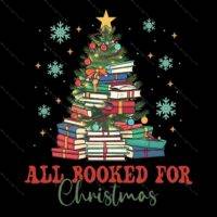 All Booked For Christmas Direct to Film (DTF) Heat Transfer F-799