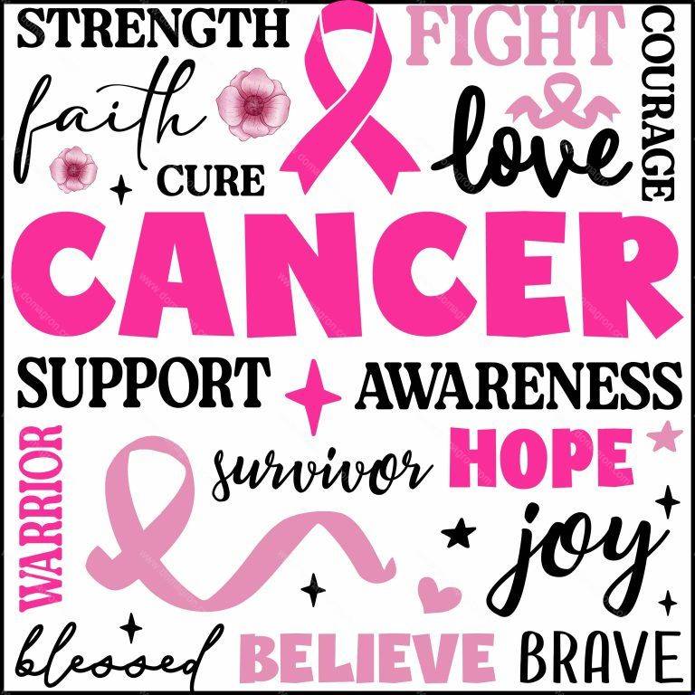 Breast Cancer Awareness Collage Direct to Film (DTF) Heat Transfer F-806