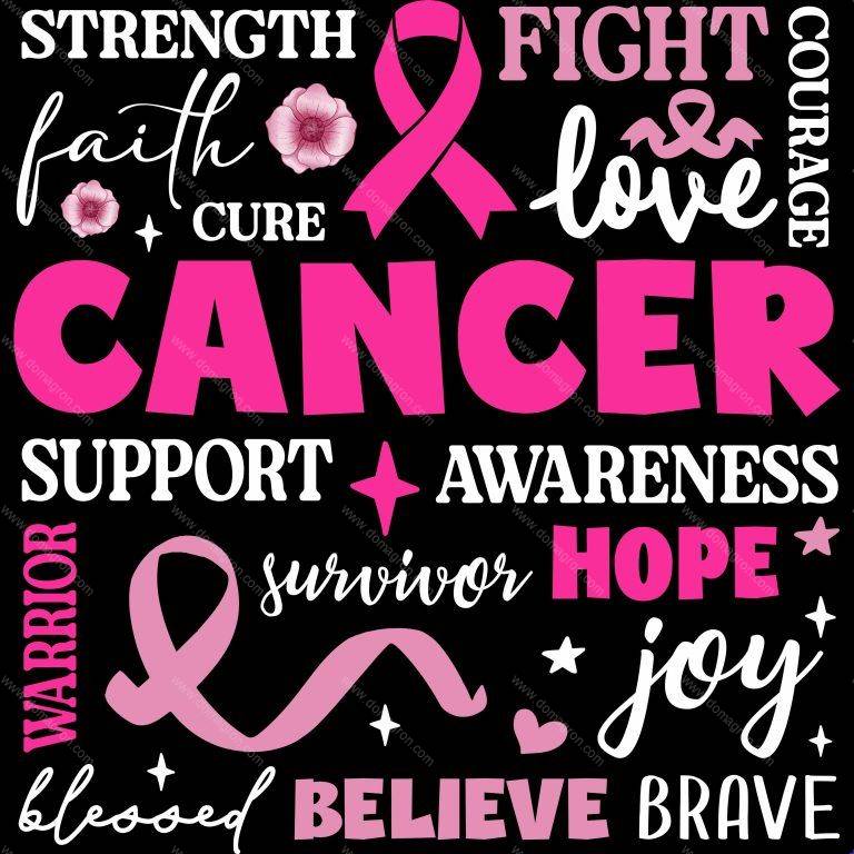 Breast Cancer Awareness Collage Direct to Film (DTF) Heat Transfer F-806