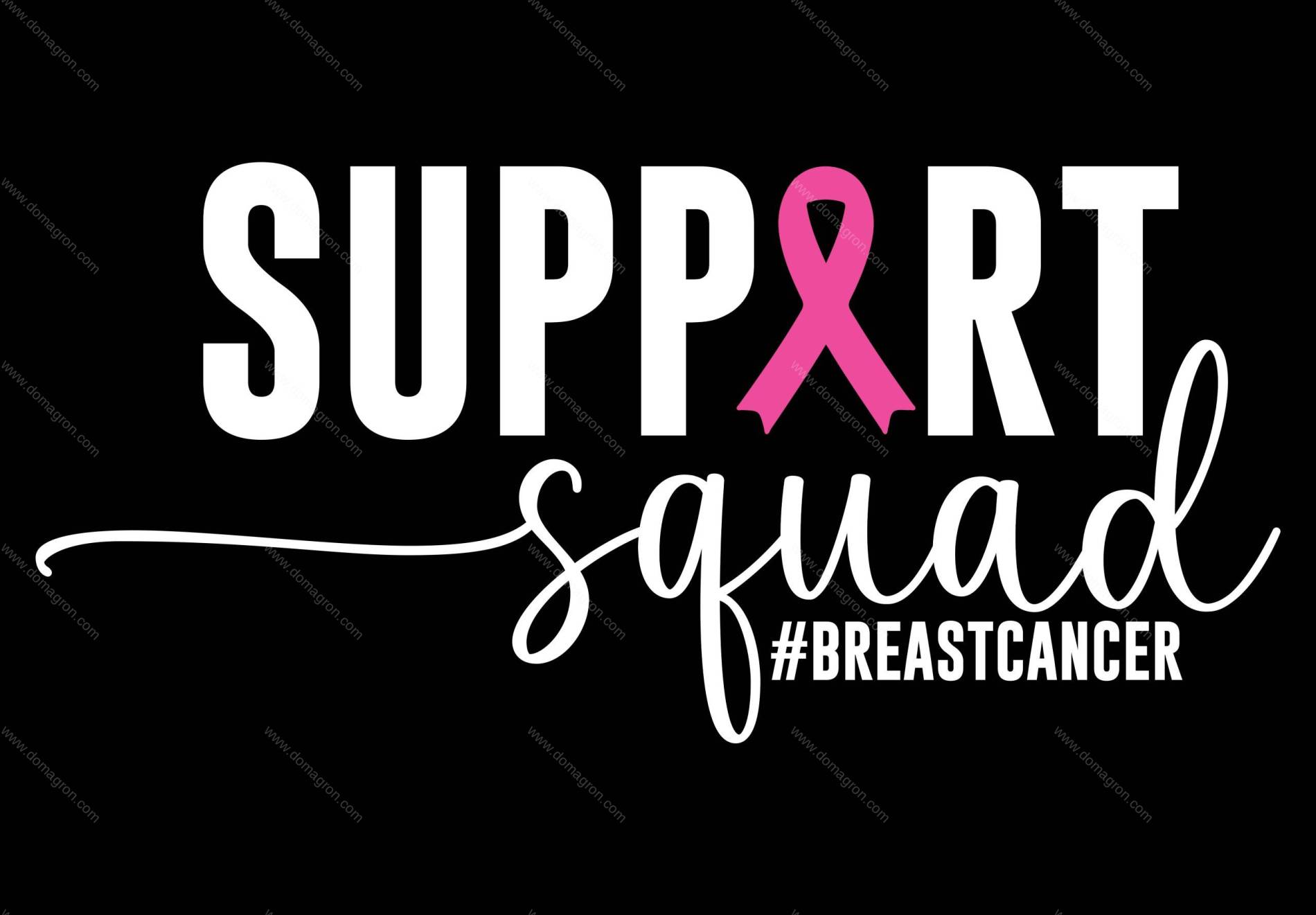 Breast Cancer Support Squad Metal Photo F-807