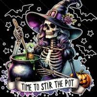 Time To Stir The Pot Halloween Metal Photo H-802