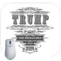 Vintage Trump Maga 2024 Mouse Pad T-800