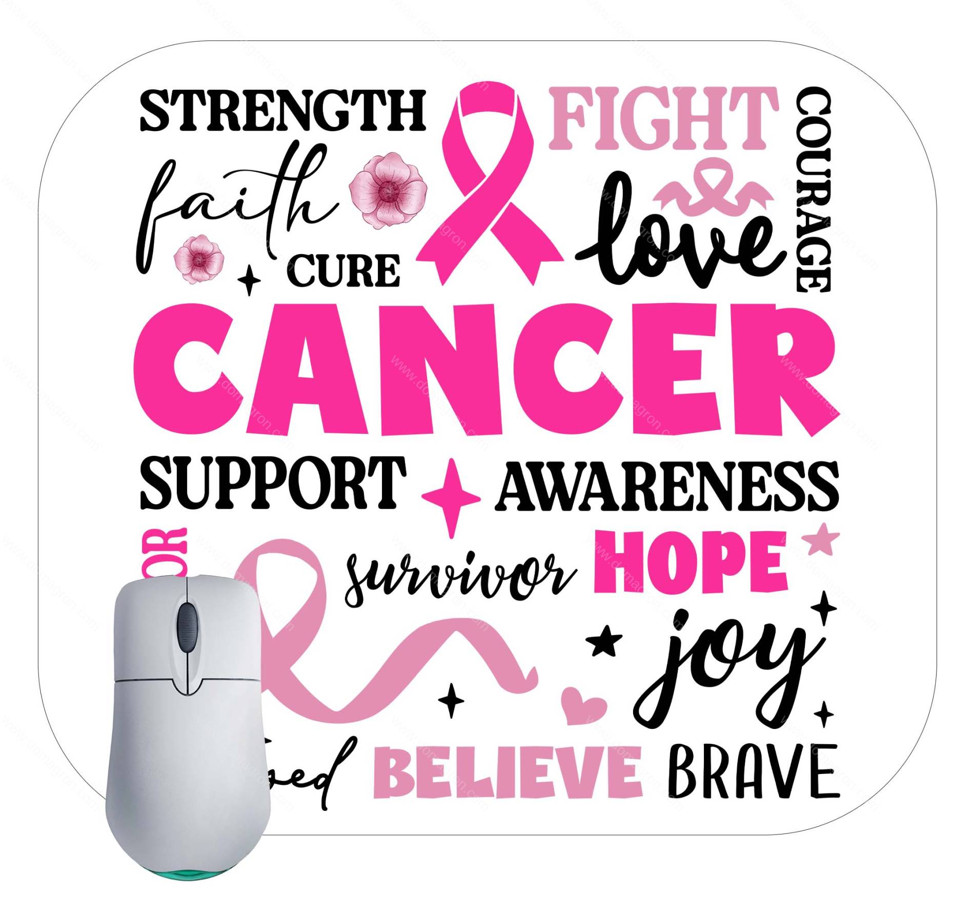 Breast Cancer Awareness Collage Mouse Pad F-806