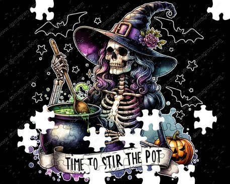 Time To Stir The Pot Halloween Puzzle H-802