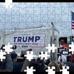 Trump Garbage Worker at Green Bay Wisconsin Rally Puzzle T-832