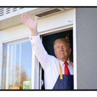 Trump Working at McDonald's License Plate T-821