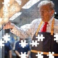 Trump Working At McDonald's Jigsaw Puzzle Ver 3 T-821-3