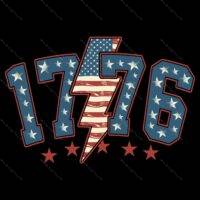 Vintage 1776 Patriotic Direct to Film (DTF) Heat Transfer U-813