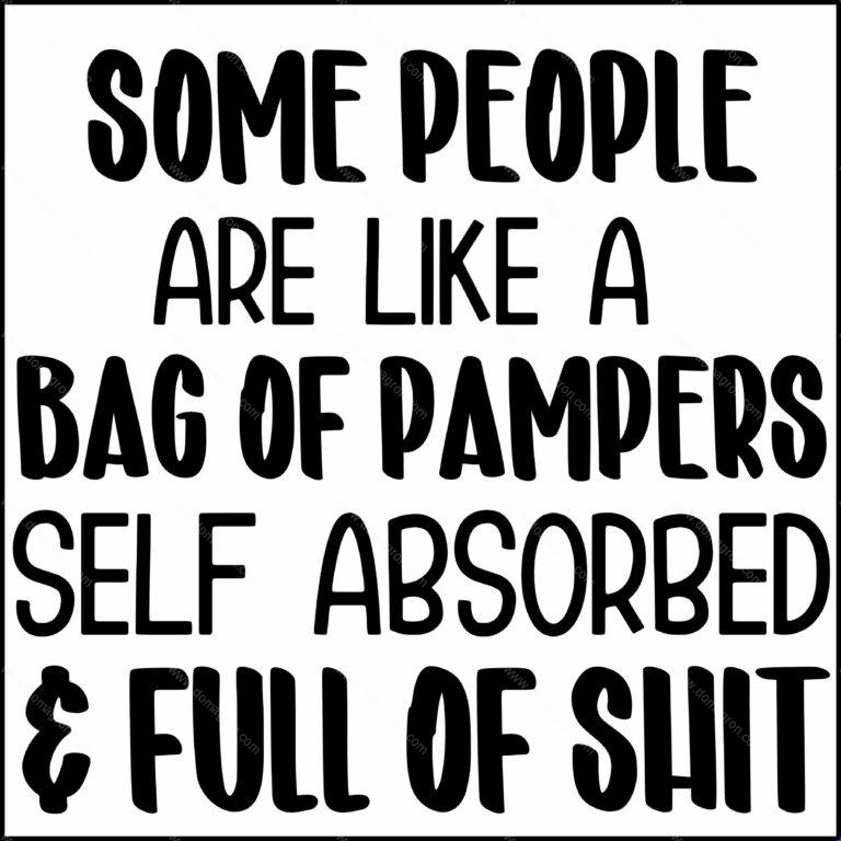Some People Are Like Pampers Sarcastic Direct to Film (DTF) Heat Transfer S-814