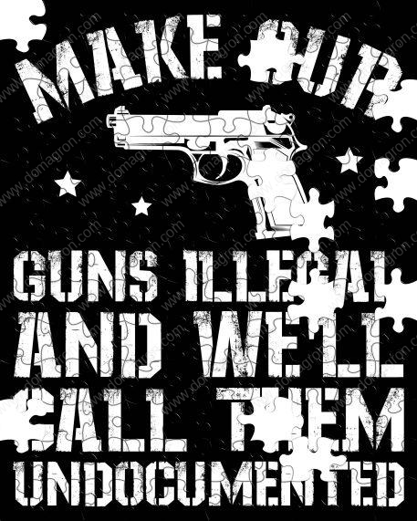 Make Our Guns Illegal and We'll Call Them Undocumented Puzzle N-829