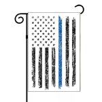 Thin Blue Line Police Supporter American Flag Garden Flag U-824