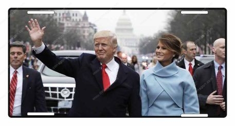 Donald Trump and Melania Trump Walking License Plate