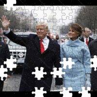 Donald Trump and Melania Trump Walking Jigsaw Puzzle