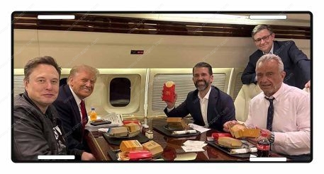 Trump MAHA Starts Tomorrow McDonalds Meal on Trump Force One License Plate T-845