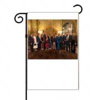 Trump Family Photo at Mar-a-Lago with Elon Musk on Election Night Garden Flag T-836