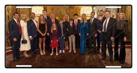 Trump Family Photo at Mar-a-Lago with Elon Musk on Election Night License Plate T-836