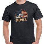 America Patriotic Retro Truck Shirt U-838