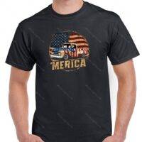 America Patriotic Retro Truck Shirt U-838