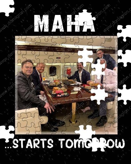 Trump MAHA Starts Tomorrow McDonalds Meal on Trump Force One Puzzle T-845