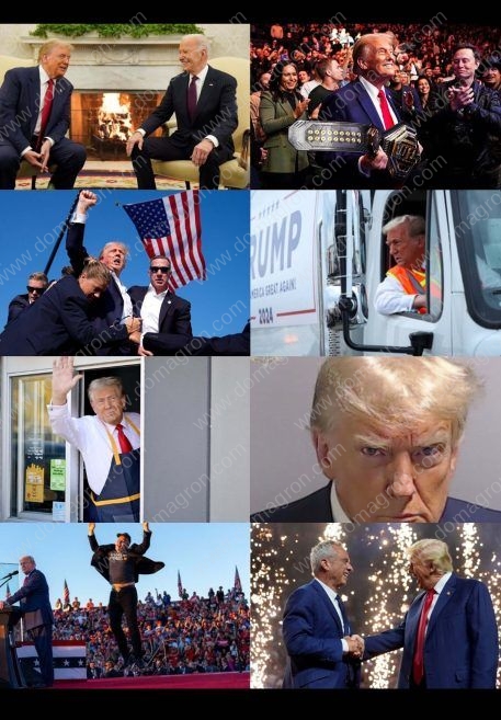 Trump Epic 2024 Campaign Collage Metal Photo T-843