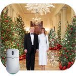 Trump Christmas With Donald and Melania Trump Mouse Pad