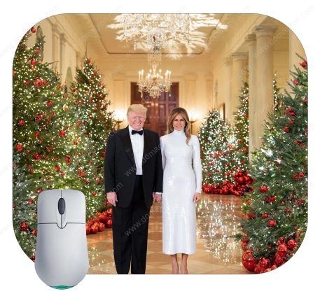 Trump Christmas With Donald and Melania Trump Mouse Pad