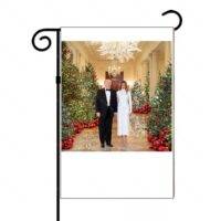 Trump Christmas With Donald and Melania Trump Garden Flag