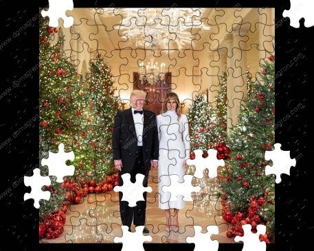 Trump Christmas With Donald and Melania Trump Puzzle