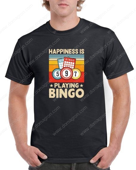 Happiness Is Playing Bingo Shirt S-850